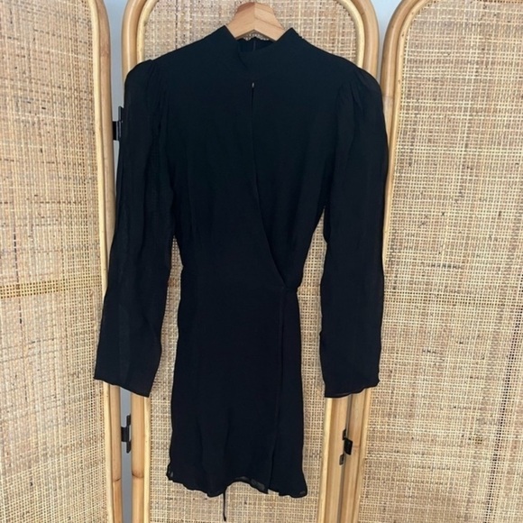 Reformation Ottessa Long-Sleeve Surplice Mini Dress - Picture 7 of 9